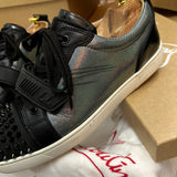 Authentic Christian Louboutin Rantulow Black leather Mesh sneaker 7.5UK 8.5 41.5