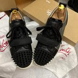 Authentic Christian Louboutin Rantulow Black leather Mesh sneaker 7.5UK 8.5 41.5