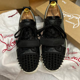 Authentic Christian Louboutin Rantulow Black leather Mesh sneaker 7.5UK 8.5 41.5