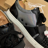 Authentic Christian Louboutin Rantulow Black leather Mesh sneaker 7.5UK 8.5 41.5