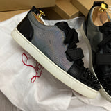 Authentic Christian Louboutin Rantulow Black leather Mesh sneaker 7.5UK 8.5 41.5