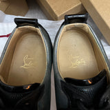 Authentic Christian Louboutin Rantulow Black leather Mesh sneaker 7.5UK 8.5 41.5