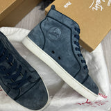 Authentic Christian Louboutin Blue Suede Sneakers 7UK 7 41 8US