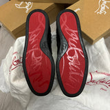Authentic Christian Louboutin Black Cristal Python Sneakers 7UK 41 8US