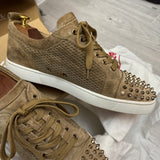Authentic Christian Louboutin Kraft Beige Mesh Junior sneakers 9UK 43 10US