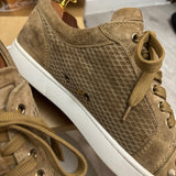 Authentic Christian Louboutin Kraft Beige Mesh Junior sneakers 9UK 43 10US
