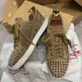 Authentic Christian Louboutin Kraft Beige Mesh Junior sneakers 9UK 43 10US