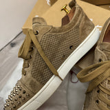 Authentic Christian Louboutin Kraft Beige Mesh Junior sneakers 9UK 43 10US