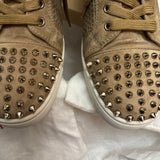 Authentic Christian Louboutin Kraft Beige Mesh Junior sneakers 9UK 43 10US