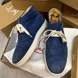 Authentic Christian Louboutin Blue Suede Desert Boot sneakers 6UK 40 7US