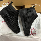 Authentic Christian Louboutin Black Leather Sneakers 7UK 41 8US