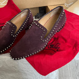 Authentic Christian Louboutin Dandelion Burgundy Suede Loafers 6UK 40 7US