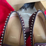 Authentic Christian Louboutin Dandelion Burgundy Suede Loafers 6UK 40 7US