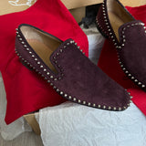 Authentic Christian Louboutin Dandelion Burgundy Suede Loafers 6UK 40 7US