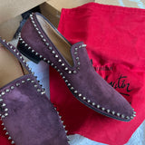 Authentic Christian Louboutin Dandelion Burgundy Suede Loafers 6UK 40 7US