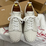 Authentic Christian Louboutin Off white leather sneakers 8UK 8 42