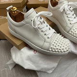 Authentic Christian Louboutin Off white leather sneakers 8UK 8 42