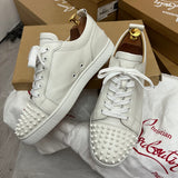 Authentic Christian Louboutin Off white leather sneakers 8UK 8 42