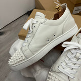 Authentic Christian Louboutin Off white leather sneakers 8UK 8 42