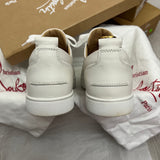 Authentic Christian Louboutin Off white leather sneakers 8UK 8 42