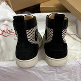 Authentic Christian Louboutin Beige Black Woven sneakers 9.5UK 9.5 43.5