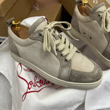 Authentic Christian Louboutin White Beige Woven Rantulow Sneakers 6UK 40 7US