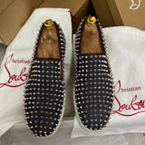 Authentic Christian Louboutin Denim Rollerboat Spikes Sneakers 7.5UK 8.5US 41.5