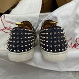 Authentic Christian Louboutin Denim Rollerboat Spikes Sneakers 7.5UK 8.5US 41.5