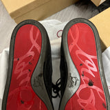 Authentic Christian Louboutin Grey Fusain Junior Spikes sneaker 8.5UK 42.5 9.5US