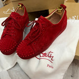 Authentic Christian Louboutin Loubimat Red Suede sneakers 10UK 44 11US