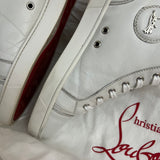 Authentic Christian Louboutin White Leather Sneakers 8.5UK 42.5 9.5US