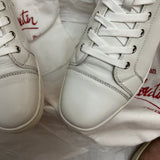 Authentic Christian Louboutin White Leather Sneakers 8.5UK 42.5 9.5US