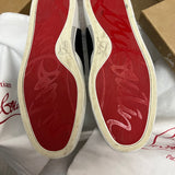 Authentic Christian Louboutin Rantulow white Black leather Mesh sneaker 8UK 42 9US