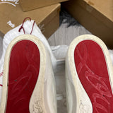 Authentic Christian Louboutin White Grained Leather Sneakers 11UK 45 12US