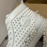 Authentic Christian Louboutin White Leather Spikes Sneakers 9UK 43 10US