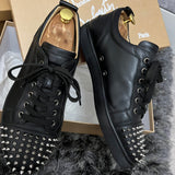 Authentic Christian Louboutin Black Leather Spikes Sneakers 9UK 43 10US