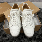 Authentic Christian Louboutin White Gomme Embossed Sneakers 10UK 44 11US