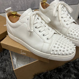 Authentic Christian Louboutin white leather sneakers 8UK 8 42