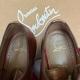 Authentic Christian Louboutin Greggo Brown Leather Shoes 8UK 42 9US