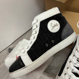 Authentic Christian Louboutin Black White Leather Shoes 8UK 9US 42