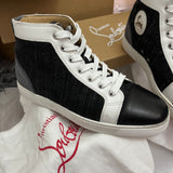 Authentic Christian Louboutin Black White Leather Shoes 8UK 9US 42