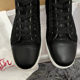 Authentic Christian Louboutin Mesh Black Leather Sneakers 9UK 43 10US