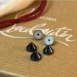 Original Christian Louboutin gunmetal studs spikes