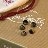 Original Christian Louboutin popcorn tiger eye studs spikes