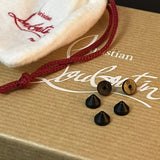 Original Christian Louboutin matt black studs spikes