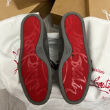 Authentic Christian Louboutin Shadow Grey Junior Suede spike sneakers 8UK 42 8