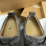 Authentic Christian Louboutin Shadow Grey Junior Suede spike sneakers 8UK 42 8