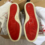 Authentic Christian Louboutin Beige Suede Strass Sneakers 7.5UK 41.5 8.5US