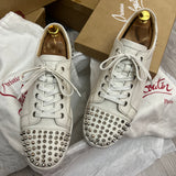 Authentic Christian Louboutin White Snow Seavaste Leather Spikes 9UK 9 43 10US