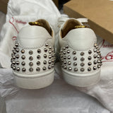 Authentic Christian Louboutin White Snow Seavaste Leather Spikes 9UK 9 43 10US